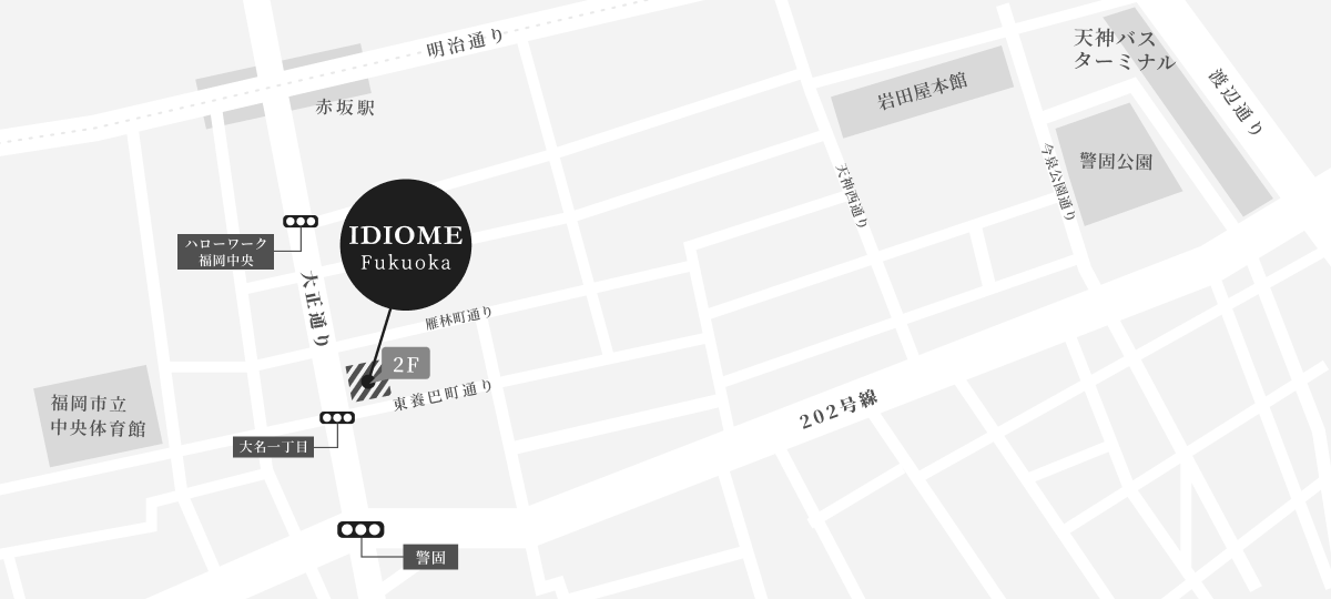 IDIOME fukuokaの地図