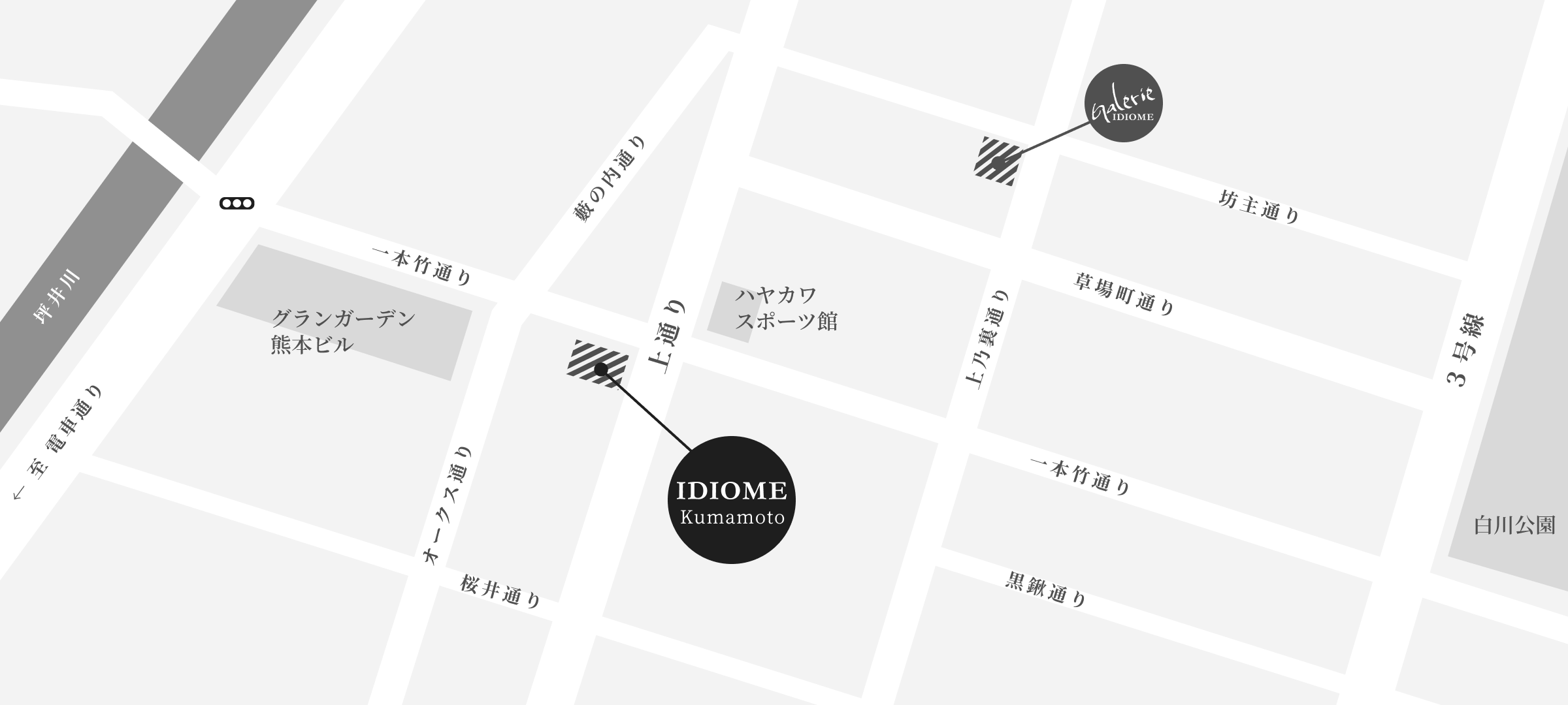 IDIOME Kumamotoの地図